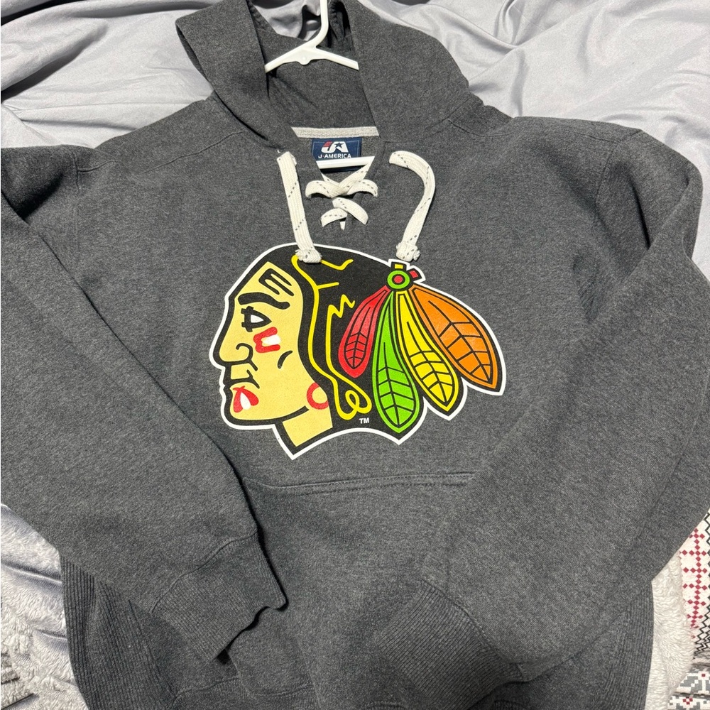 Black hawks hockey hoodie